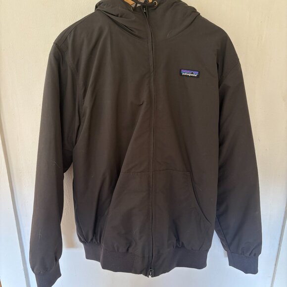 Never worn - Patagonia Men's Lined Isthmus Hoody - Ink black, black interior - Picture 3 of 7